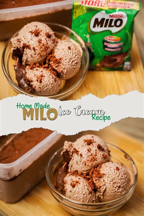 Milo Ice Cream ( 3 Ingredient Recipe ) - Homemade Ice Cream in 2020 ...