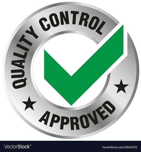 Quality control approved icon Royalty Free Vector Image