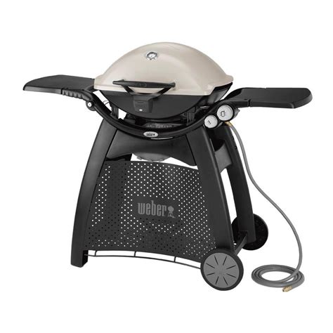 Weber Q 3200 2-Burner Natural Gas Grill in Titanium with Built-In ...