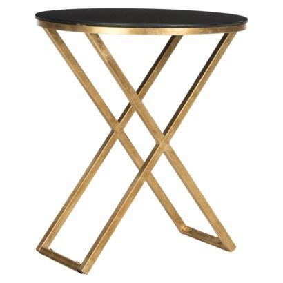 Riona Accent Table Black/Gold - Safavieh | Glass accent tables, Gold accent table, Accent table