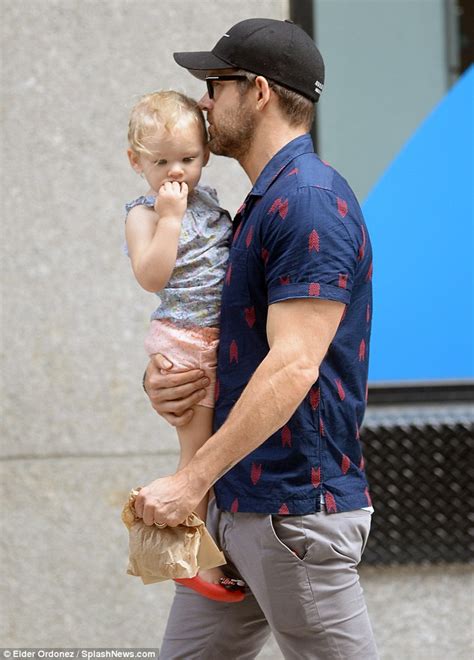 Ryan Reynolds dotes on one-year-old daughter Inez as he carries toddler to the deli in NYC ...