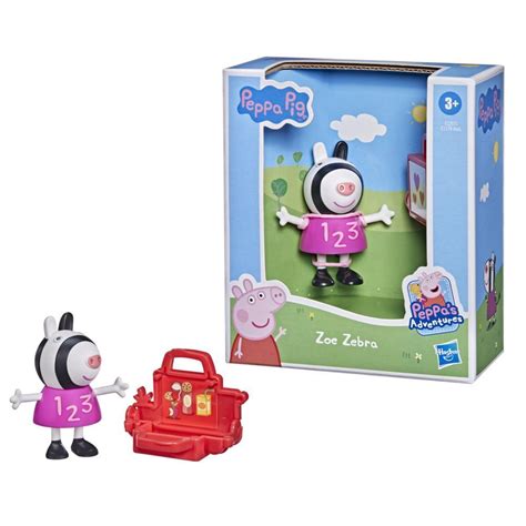 Peppa Pig Peppa’s Adventures Peppa’s Fun Friends Preschool Toy, Zoe Zebra Figure, Ages 3 and Up ...