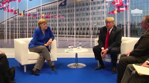 President Trump Holds a Bilateral Meeting with Chancellor Merkel - YouTube