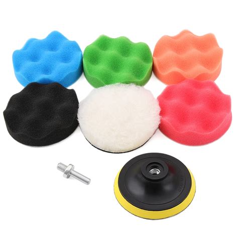 7pcs 10CM Polishing Buffing Pad Kit for Auto Car Polishing Wheel Kit ...