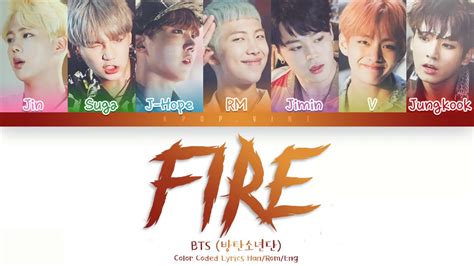 BTS - FIRE Lyrics - YouTube