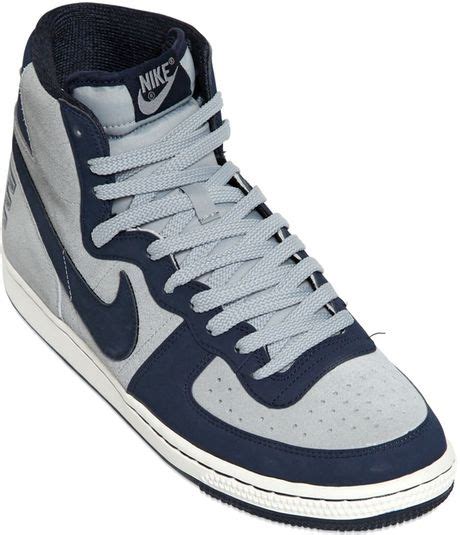 Nike Terminator Vintage High Top Sneakers in Blue for Men (GREY/NAVY) | Lyst