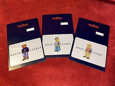 3 RALPH LAUREN POLO Bear Gift Card Collectible NO VALUE | eBay