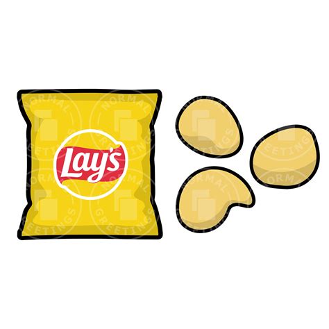 Bag of Chips Lay's Potato Chips Logo Yellow Bag of Chips - Etsy