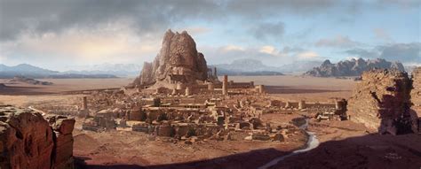 DESERT RUINS, Pablo Palomeque on ArtStation | Concept art world, Fantasy landscape, Desert ...