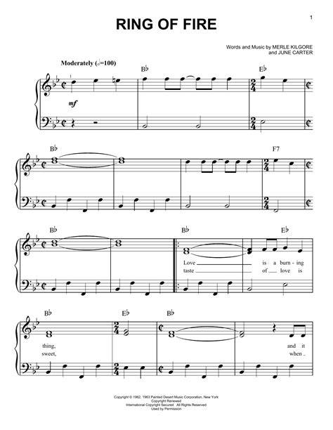 Ring Of Fire | Sheet Music Direct