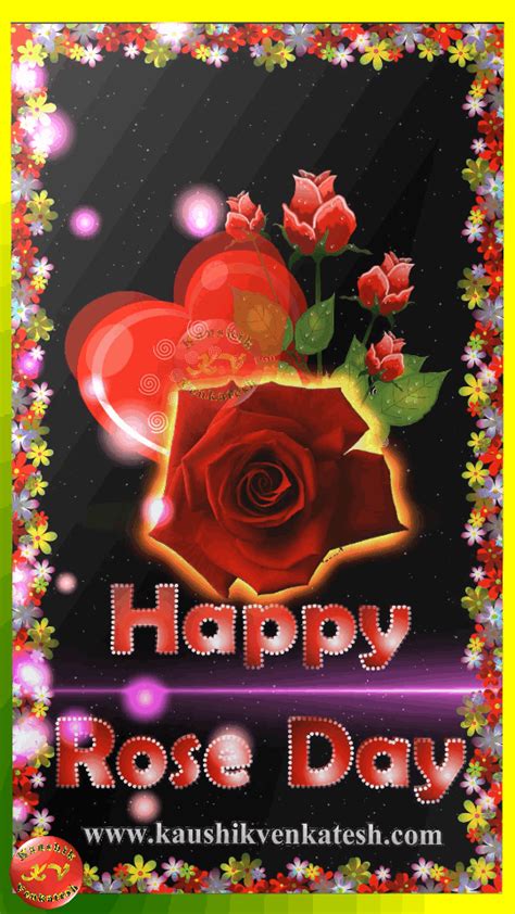 Happy Rose Day GIF - Kaushik Venkatesh