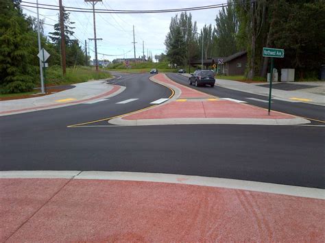 Northwest Road Roundabout – pervious concrete by Custom Concrete Contracting | Custom Concrete