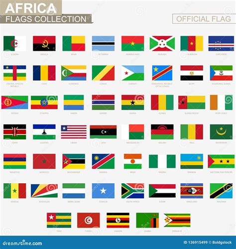 Bandera Nacional De Países Africanos, Colección Oficial De Las Banderas ...