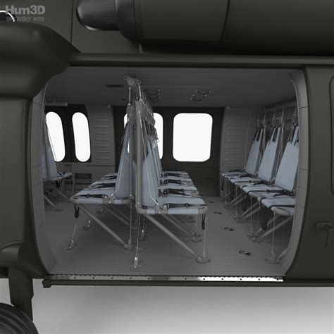 Sikorsky UH-60 Black Hawk com interior modelo 3D - Aeronaves no Hum3D