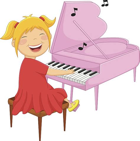 Girl Playing Piano Drawing Illustrations, Royalty-Free Vector Graphics & Clip Art - iStock