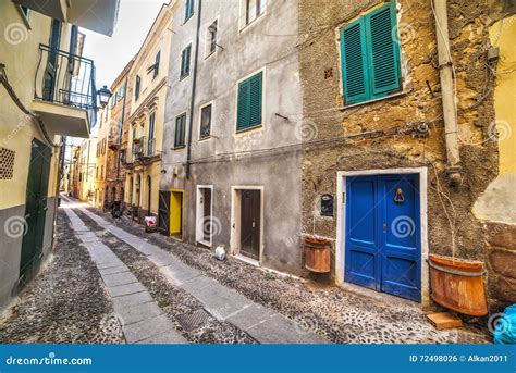 Alghero old town stock photo. Image of village, wall - 72498026