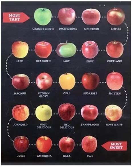 Apple varieties - An alphabetical chart of which apple to pick and why!