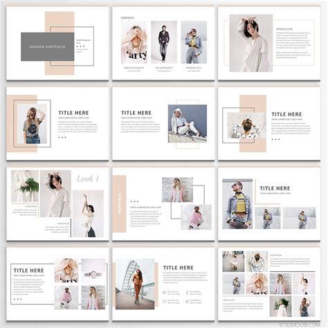 Portfolio PowerPoint Template - PPT to PDF Portfolio - Slideson | Powerpoint presentation design ...