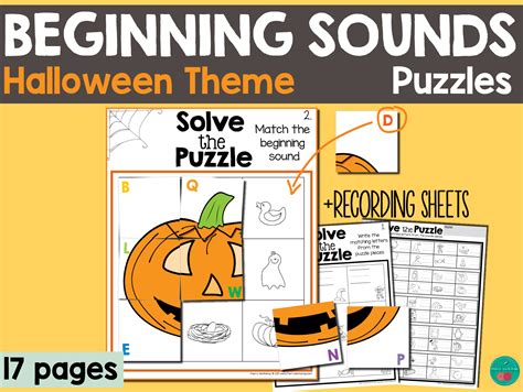 Halloween Beginning Sounds by Teach Simple