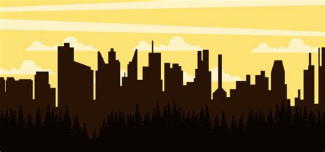 City Skyline Vector Background Images, HD Pictures and Wallpaper For Free Download | Pngtree