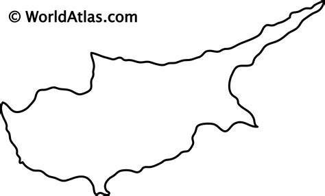 Cyprus Outline Map