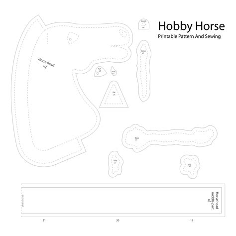 Printable Hobby Horse Pattern | Hobby horse, Horse pattern, Unicorn ...