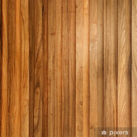 Wall Mural teak wood plank texture with natural patterns - PIXERS.US