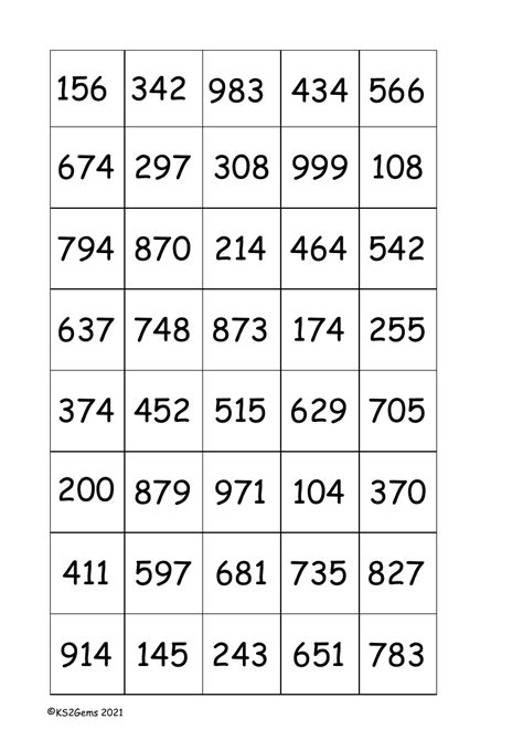 Digit Cards - Random 3 digit numbers | Maths Year 3