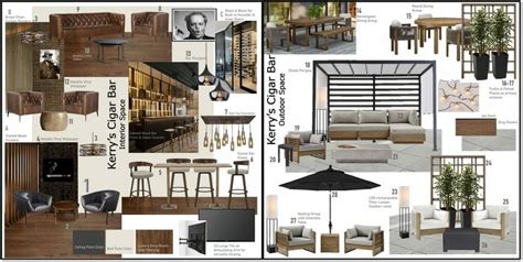 Before & After: Moody Cigar Lounge Design with Outdoor Patio - Decorilla Online Interior Design