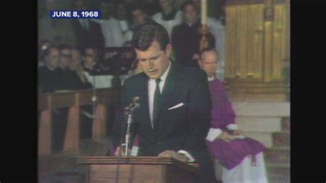 Video June 8, 1968: Ted Kennedy gives eulogy at brother Robert F. Kennedy's funeral - ABC News