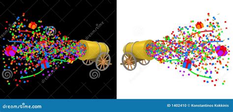 Party Cannon stock illustration. Illustration of gift - 1402410