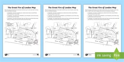 The Great Fire of London KS2 | Map Differentiated Worksheets