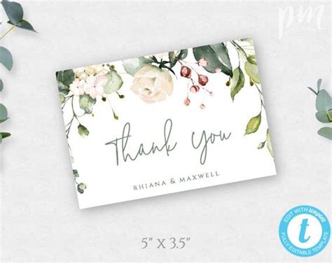 Printable Thank You Card Template - The Templates Art