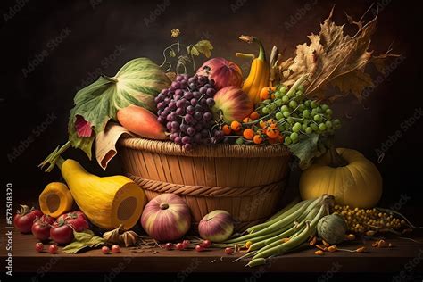 Bountiful Harvest Stock Illustration | Adobe Stock