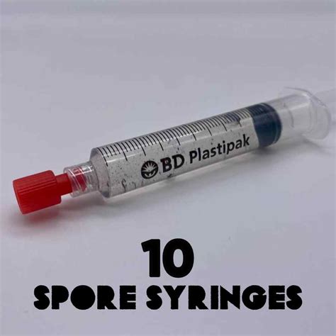 Selection of 10 Psilocybe Cubensis Spore Syringes (10ml) - Mycotown