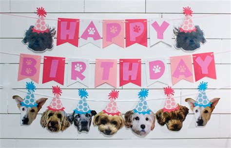 Dog birthday banner dog birthday dog photo banner face | Etsy in 2021 | Birthday banner, Dog ...