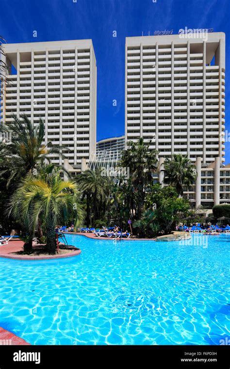 The Melia Hotel in Benidorm resort, Costa Blanca, Valencia Province, Spain, Europe Stock Photo ...