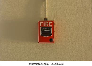 Red Fire Alarm Box On Concrete Stock Photo (Edit Now) 756682633