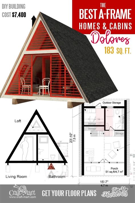 Cool A-frame Tiny House Plans (plus tiny cabins and sheds) - Craft-Mart