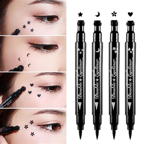 1PC Waterproof Double Head Waterproof Liquid Stamp Eyeliner Pen Tattoo Stamping Eye Liner Pencil ...