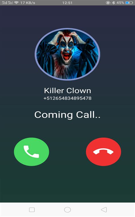 A Call From Killer Clown Video Call The Killer Clown - Prank Call Apps ...