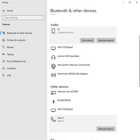 Configure Bluetooth Communication Settings