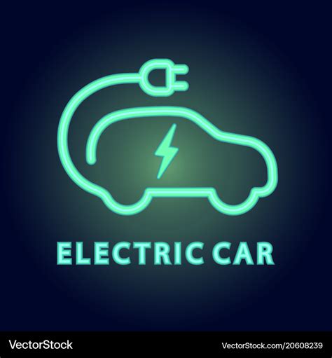 Electric car icon logo element Royalty Free Vector Image