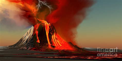 Hawaii Volcano Painting by Corey Ford - Pixels