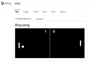 Bing Now Lets You Play Pong In Their Search Results | Thrive Business Marketing