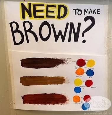 Image result for how to make brown paint | Painting art projects, Art classroom, How to make brown