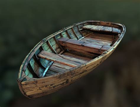 ArtStation - Old Wooden Boat, Damian Kwiatkowski