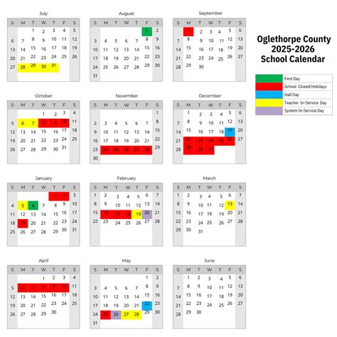 Oglethorpe County School Calendar 2025 26 - Gladi Kaitlyn