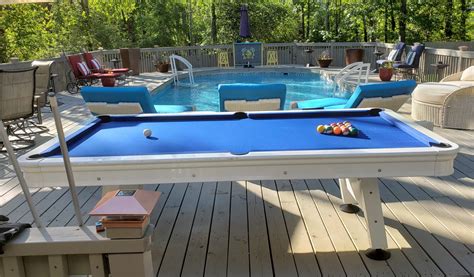 Alpine 8 Ft Outdoor Pool Table with Aluminum Rails & Waterproof Felt