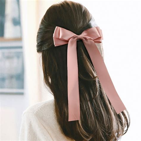 Windfall Hair Bows Clips with Long Ribbon for Baby Girls Toddlers Infant Women Hair Barrettes ...